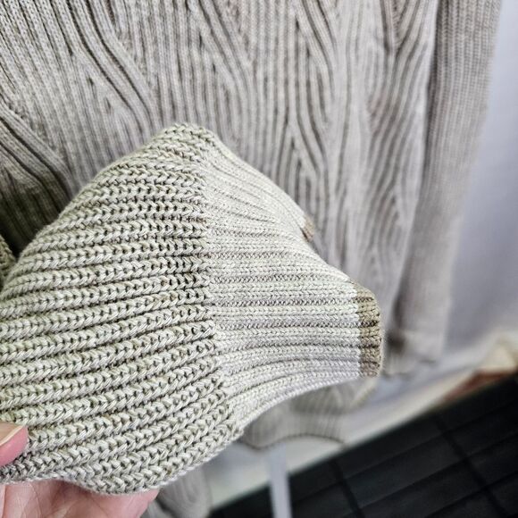 Tommy Bahama Cream Patterned Cotton Quarter Zip Knit Pullover Sweater Size XXL - Picture 4 of 9